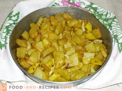 Cartofi cu ceapă în cuptor