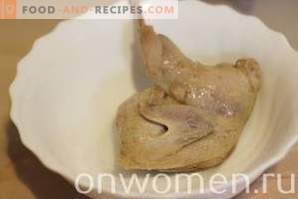 Quail soup in a slow cooker