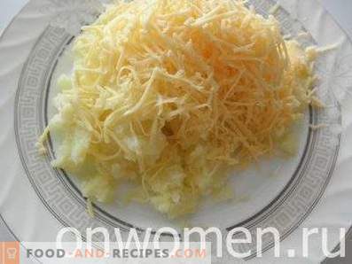 Profiteroli cu umplutură de cartofi și brânză