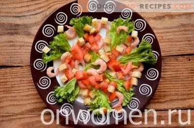 Salată de Caesar cu creveți