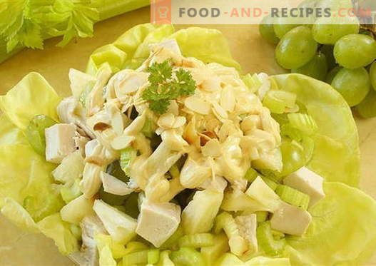 Salată de pui și țelină - cele mai bune rețete. Cum sa faci bine si gustos sa pregatesti o salata cu pui si telina.