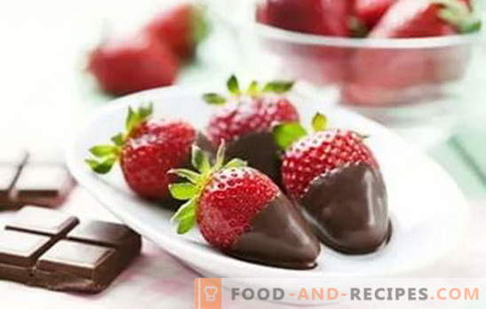 Căpșuni în ciocolată la domiciliu: rețete pentru un desert magic. Cum să gătești căpșuni acoperite cu ciocolată la domiciliu